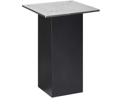 SOTECH Barconsole recht (70 x 70 mm, hoogte 170 mm, 30 kg draagvermogen, zwart) Meubelvoet voor houten of glazen bladen