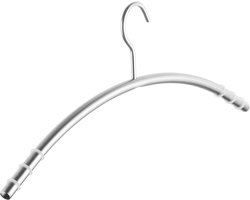 SOTECH Design Kledinghanger RVS SS201 met Antislipringen (Haak 360 graden draaibaar, Ronde buis Ø 12 mm x 433 mm, Geborsteld) Kledinghanger voor garderobekasten en garderobes