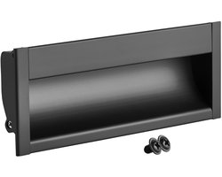 SOTECH greep voor verzonken meubels EL-12 130 x 47,5 mm Boorgatafstand (BA) 96 mm Zwart mat aluminium komgreep Meubelgreep voor verzonken meubels