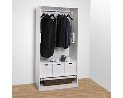 SOTECH kledinglift, wit, staal verchroomd, voor kastbreedtes 545 - 700 mm, verstelbaar (beslag zonder kast!)