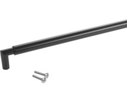 SOTECH meubelgreep bargreep E9 echt roestvrij staal zwart mat BA 640 mm / Ø 16 mm met metalen sokkels