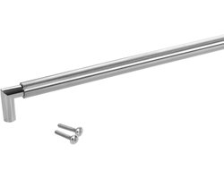 SOTECH meubelgreep relinggreep E9 echt roestvrij staal BA 640 mm / Ø 16 mm met verchroomde sokkels / Design meets function