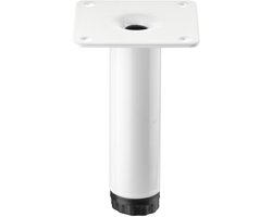SOTECH meubelpoot LIMA Hoogte 100 mm, Ø 25 mm In hoogte verstelbaar 10 mm wit mat Onderkastpoot