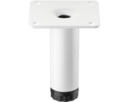 SOTECH meubelpoot LIMA Hoogte 80 mm, Ø 25 mm In hoogte verstelbaar 10 mm wit mat Vitrinepoot Onderkastpoot