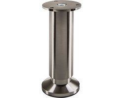 SOTECH Meubelpoot TERRA Hoogte 150 mm geborsteld roestvrij staal look Steunpoot hoogte verstelbaar tot max. 15 mm, max. belasting 250 kg