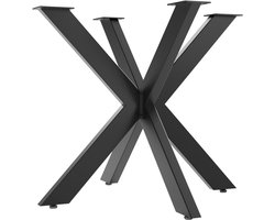 SOTECH Tafelonderstel SPIDER / Zware stalen tafelpoten in zwart / Eenvoudige montage / Tafellopers voor doe-het-zelf projecten Eettafels 710 x 850 x 850 mm