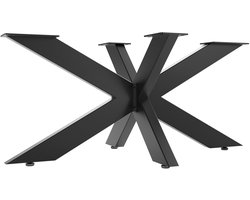 SOTECH Tafelonderstel SPIDER / Zware stalen tafelpoten in zwart / Eenvoudige montage / Tafellopers voor doe-het-zelf projecten Salontafels 430 x 980 x 580 mm