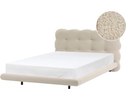 SOULISSE - Bed - Beige - 120 x 200 cm - Bouclé