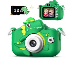 Sounix Digitale Kindercamera - 32GB SD-kaart - 1080P video - Digitale Kindercamera HD 1080p - Fototoestel voor Kinderen - Groen