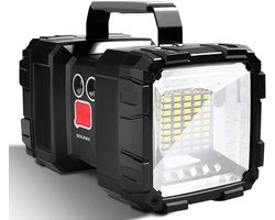 Sounix Oplaadbare LED Zaklamp - Waterdicht - Zoeklicht Led - 10000mAh - Handlamp Led - Zwart