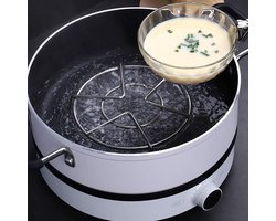 SourceTon Set of 3, Trivet Stainless Steel Grill Holder, Steam Grid in 3 Sizes of Cooking Stand for 1.2 Inches, 2.8 Inch Pots and Pans