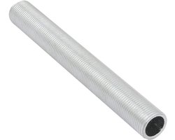 Sourcing map Holle draadstang M12 draad 100 mm Superlengte Lamp Pijp voor Reparatie Verlichting Lamp Kroonluchter Zink gelegeerd Zilver 1 mm pitch - Duurzame Draadstang voor Verlichtingsreparaties