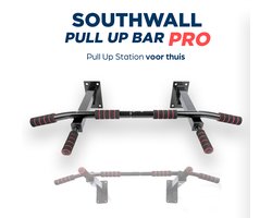 SOUTHWALL Pull Up Bar PRO – Optrekstang Wandmontage – Pull Up Station voor Thuis Sporten – Fitness Trainingsstang – Home Gym – Krachttraining – Wandstand – Chin Up Bar – Metaal – 150kg Draagkracht – Zwart
