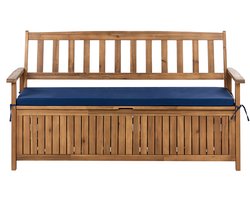 SOVANA - Tuinbank met opbergruimte - Blauw - 160 cm - Acaciahout