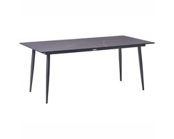 SOVARETO - Tuintafel - Donkergrijs/Donkergrijs - HPL/Aluminium