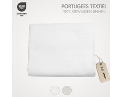 SOWL Kussensloop - Premium Beddengoed - Gewassen Linnen - 45x60 cm - Wit