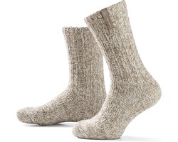 SOXS® | SOX3245 | Wollen sokken | Beige | Kuithoogte | Maat 42-46 | Sleep Well label