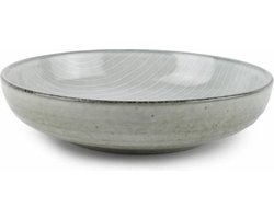 S&P ARTISAN pastabord 21,8 cm (groen met lijnen) set/4