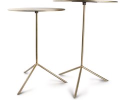 S|P Collection - Bijzettafel geribbeld koper - Ivy - set/2