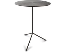 S|P Collection - Bijzettafel geribbeld zwart - Ivy - set/2
