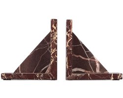 S|P Collection Boekensteun Boeken houder marmer burgundy Opus - Set van 2