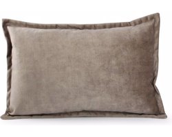 S|P Collection - Kussen 60x40cm velvet taupe - Lounge