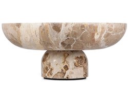 S|P Collection Sierschaal Serveerschaal 25,5xH10,5cm marmer beige Opus