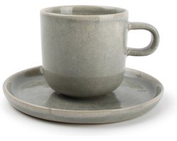 S&P Kop 24cl en schotel licht groen Meridian - set/2