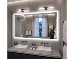 SP select Spiegel - Badkamerspiegel - Spiegels - Met verlichting - Ledverlichting - Led - Badkamer - 100x70cm - Rechthoek