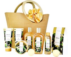 Spa Luxetique - Vanilla Gold - XL Wellness Verwenpakket Vanille - Geschenkset Vrouwen - Wellness bath rituals - Verjaardag Cadeau Vrouw, Moeder, Mama, Zus, Vriendin, Oma, Juf - Cadeaupakket voor haar - Cadeautje voor haar