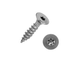 Spaanplaatschroeven Roestvrij - Universele Houtschroeven - Houtbouw Meubels - Volledige Schroefdraad Torx - 3x16 mm 100 Stuks - Zilverkleurig