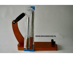 Spaanse hamhouder Gondola voor Spaanse ham, stevige kwaliteit + hamsnijmes + aanzetstaal