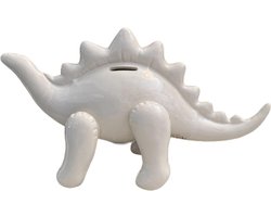 Spaarpot - dino - kinderkamer - Stegosaurus - wit