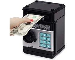 Spaarpot Volwassenen Elektronische ATM Geldkluis Kinderen-Geldbank Wachtwoord Besparingen-Bank Verjaardag Gunsten Zwart