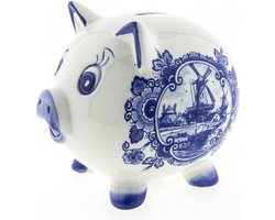 Spaarvarken - Landschap - 15 cm - Heinen Delfts Blauw