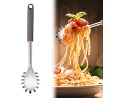 Spaghettilepel van roestvrij staal - Ideaal voor het serveren van pasta - Makkelijk te reinigen - Zilverkleurig