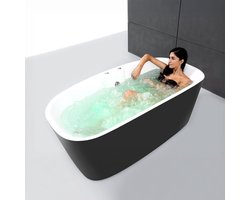 SPALINA - Whirlpool bad - Tao black Bulle, 170 x80 x65 cm, Zwart