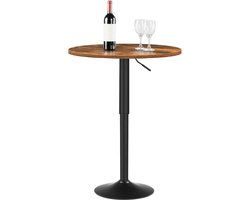 Spark Home - Bartafel - Statafels - Hout - Bruin - 55 x 55 x 89 cm (LxBxH)