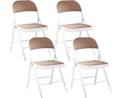 SPARKS - Klapstoel set - Wit/Beige - Metaal