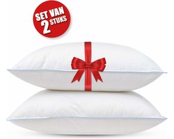 Spatex Hoofdkussen - Hoofdkussen set van 2 - Ultiem Comfort Hoofdkussens - Hotelkwaliteit Hoofdkussens - Verlicht Nek- en Rugklachten - Geschikt voor rug-, zij- en buikslapers - Aanpasbaar kussen - Orthopedisch - Ergonomisch Design | 60x70 cm