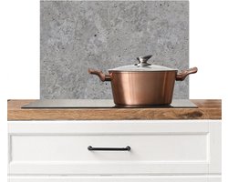 Spatscherm keuken 60x40 cm - Kookplaat achterwand - Beton print - Grijs - Muurbeschermer - Spatwand fornuis - Hoogwaardig aluminium - Wanddecoratie industrieel