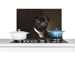 Spatscherm keuken 60x40 cm - Kookplaat achterwand Schilderij - Hond - Oude meesters - Muurbeschermer - Spatwand fornuis - Hoogwaardig aluminium