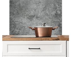 Spatscherm keuken 90x60 cm - Kookplaat achterwand - Beton print - Grijs - Muurbeschermer - Spatwand fornuis - Hoogwaardig aluminium - Wanddecoratie industrieel