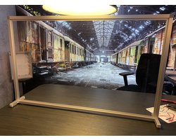 spatscherm met alu frame