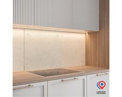 Spatwand - Afzuigkap achterwand - AURYS - Glas - Transparant - 600 x 450 - 6 mm - 4 gaten