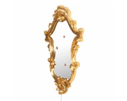 SPECCHIERA CON CORNICE IN PU TRILOGY CM 72X5,5 H 101 17015 SELETTI GOLD