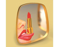 "SPECCHIO CON CORNICE IN LEGNO TOILETPAPER CM. 54 H. 59 TONGUE SELETTI"