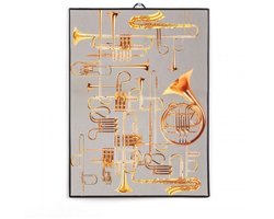 SPECCHIO TOILETPAPER CM30X40 TRUMPET ART. 17126 SELETTI GOLD