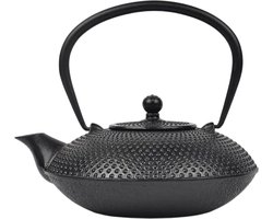 Special Leaves - Gietijzeren Theepot 'Shizuka' - Inclusief RVS Filter - 0.8 liter - Zwart - Traditionele Japanse Theepot