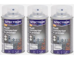 Spectrum - 3x300ML Anti-roest en Primer - Voordeelverpakking - Transparant - Binnen en buitenshuis